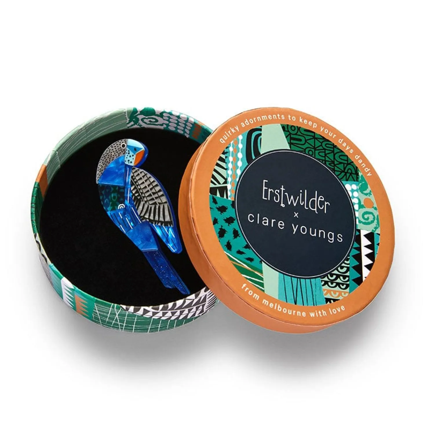 A Budgie Named Chirp Brooch