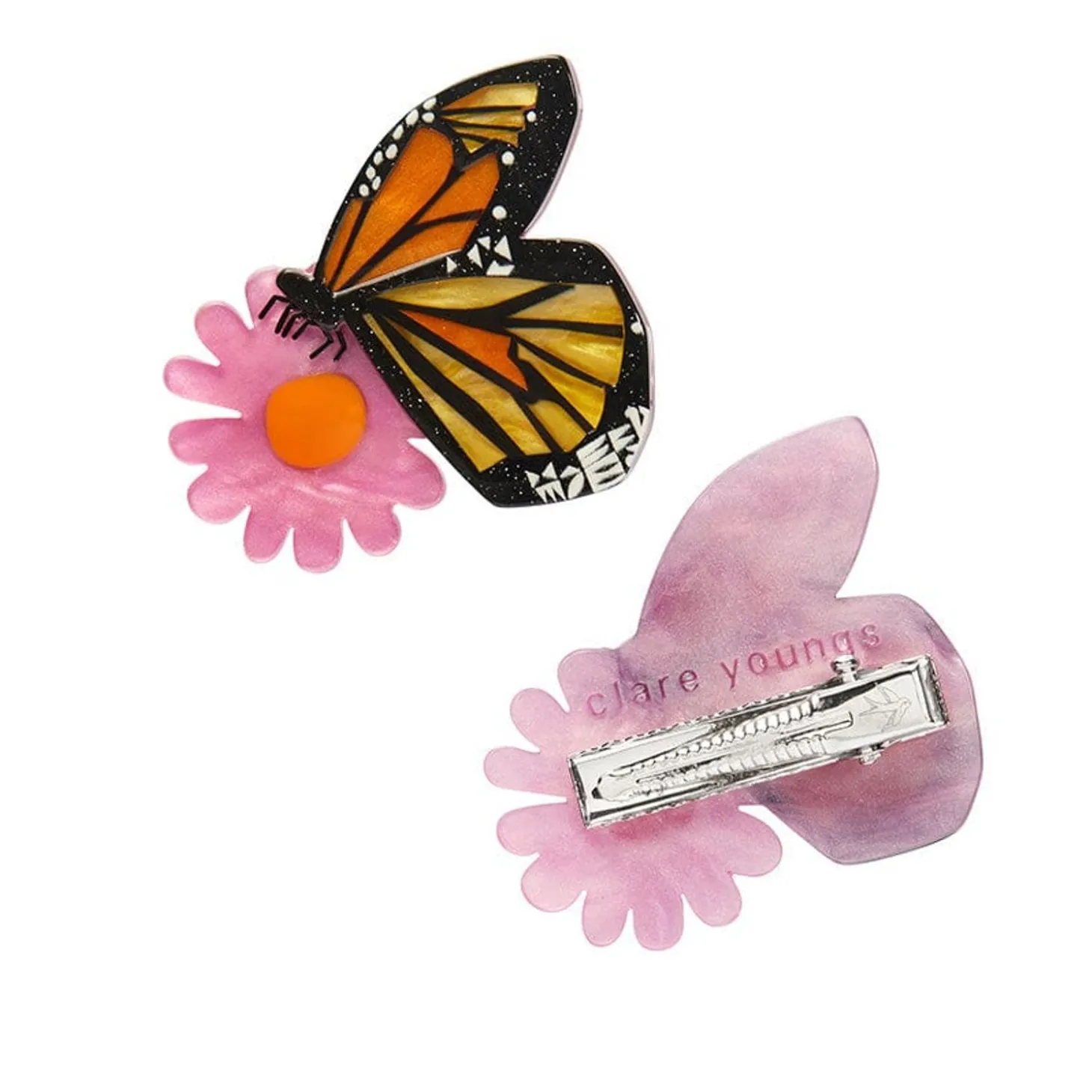 A Butterfly Named Flutter Hair Clips Set - 2 Piece