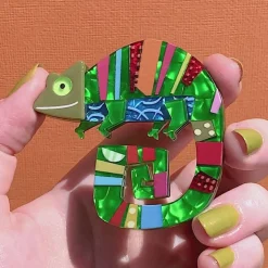 A Chameleon Named Pop Brooch