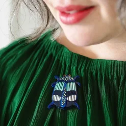 A Jewel Among Beetles Brooch
