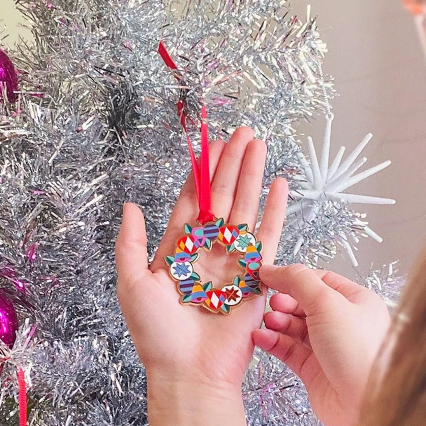 A Jolly Christmas Enamel Tree Ornament