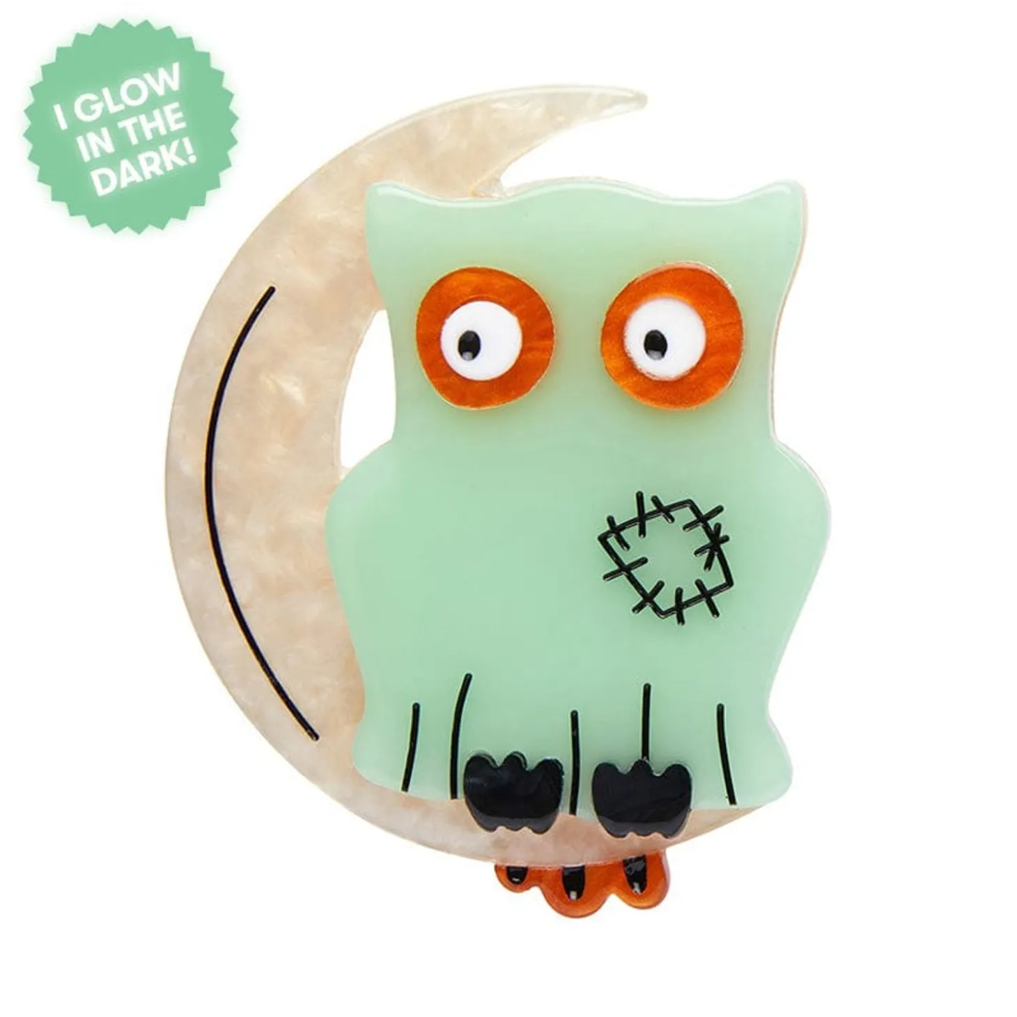 A Most Ghostly Owl Brooch