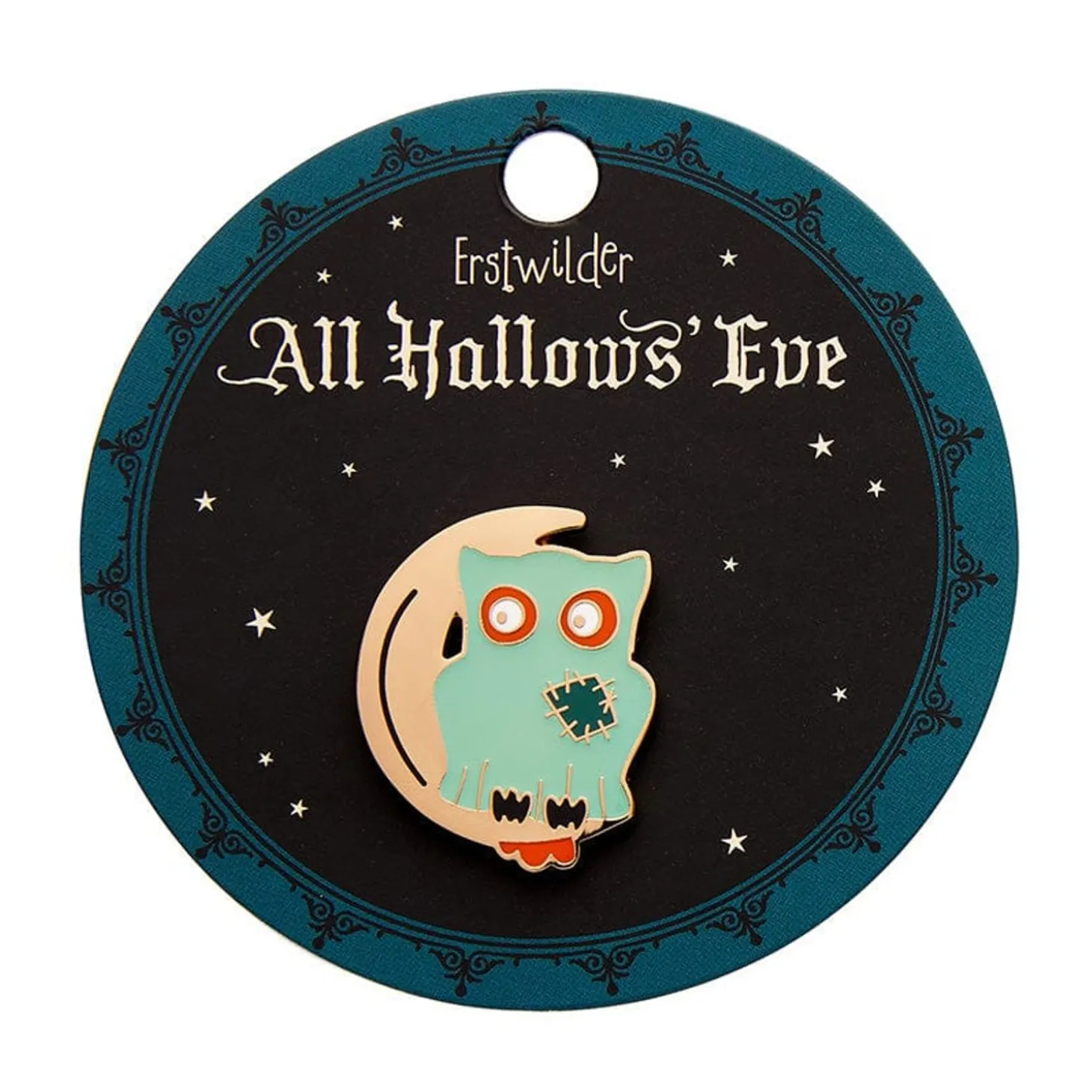A Most Ghostly Owl Enamel Pin