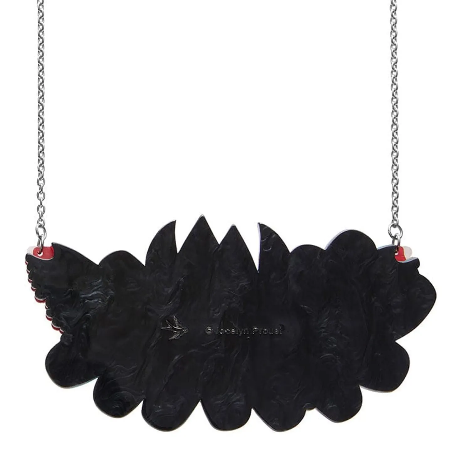 A Moth Amongst The Desert Peas Necklace