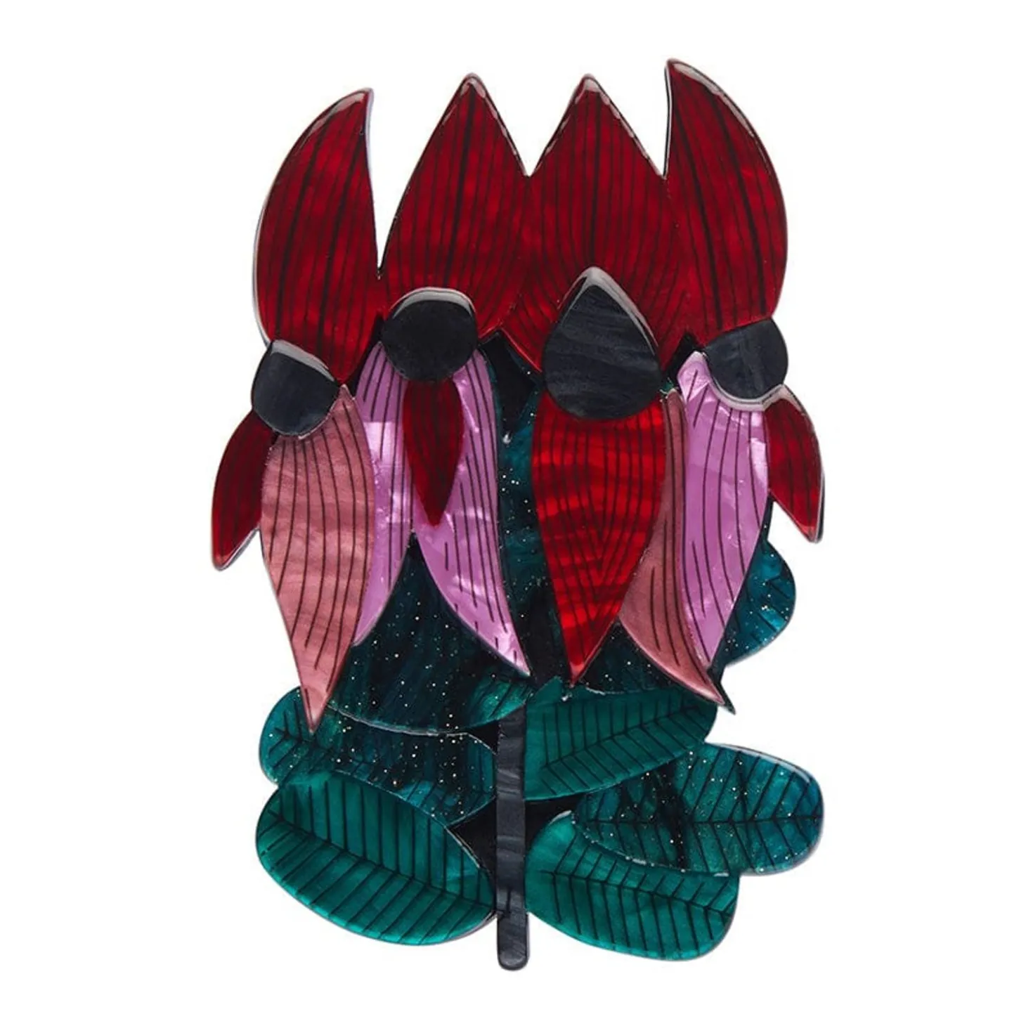 A Pleasing Desert Pea Brooch