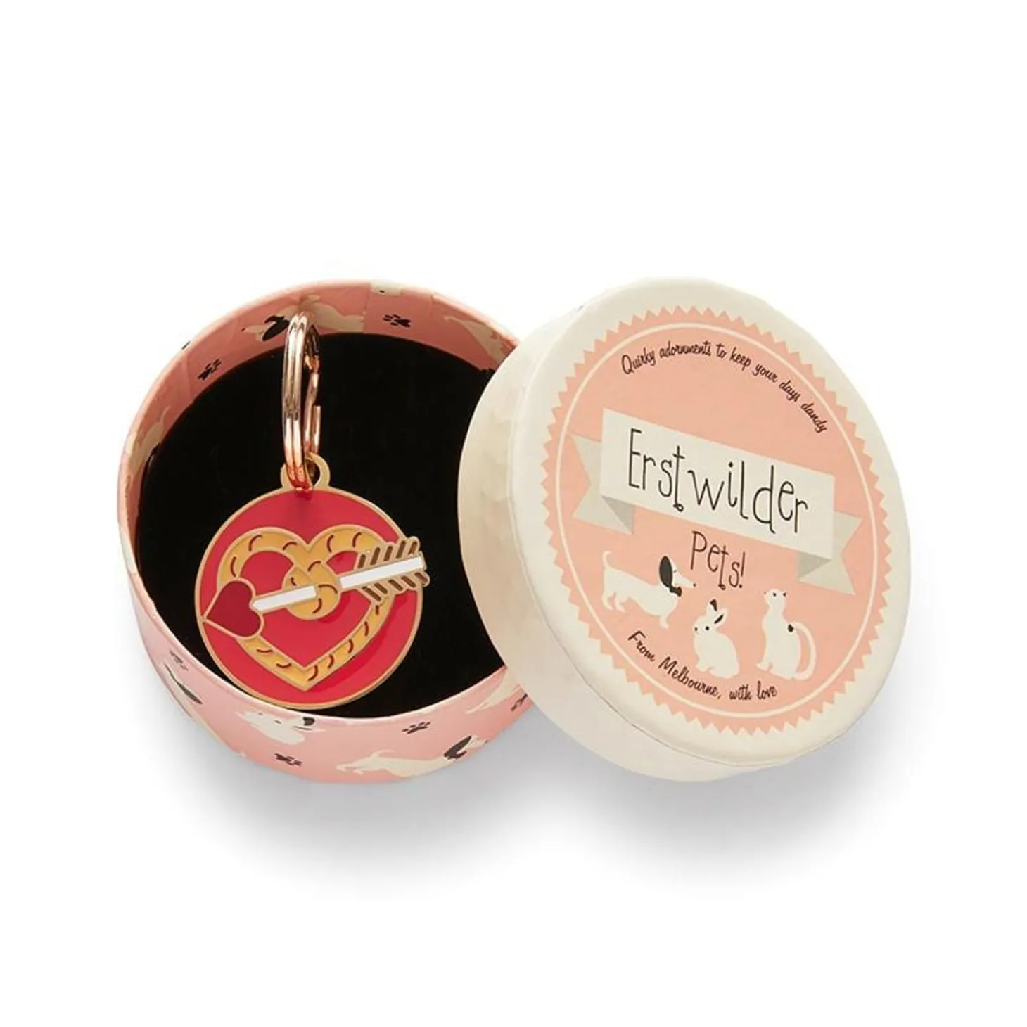 A Shot Through The Heart Enamel Pet Charm