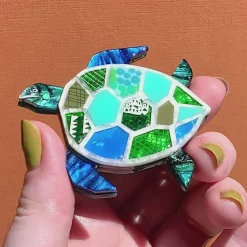 A Turtle Named Groan Brooch