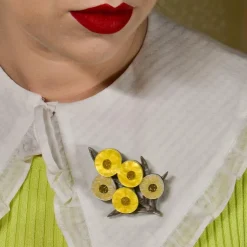 A Walk In The Wattle Brooch