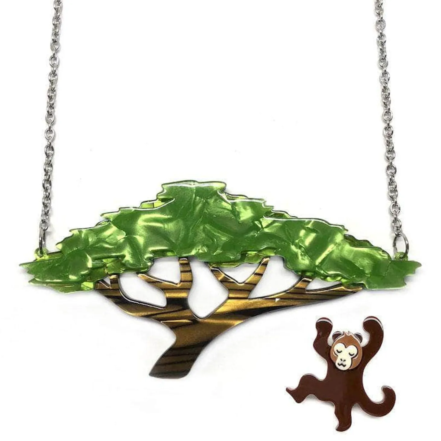 Acacia Escape Necklace And Mini Brooch Set