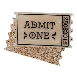 Admit One Ticket Brooch