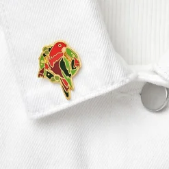 An Australian Christmas Bird Enamel Pin Pack - 5 Piece