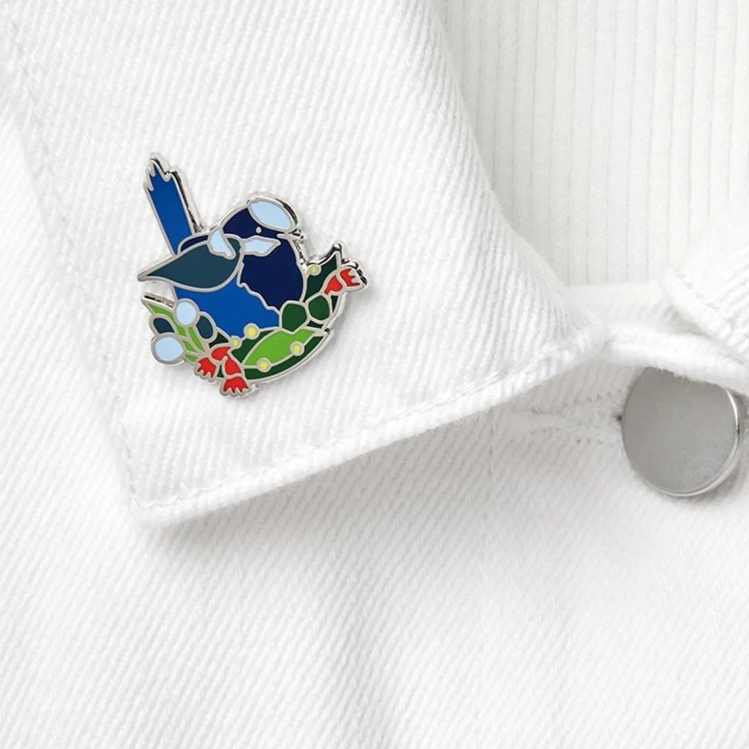 An Australian Christmas Bird Enamel Pin Pack - 5 Piece