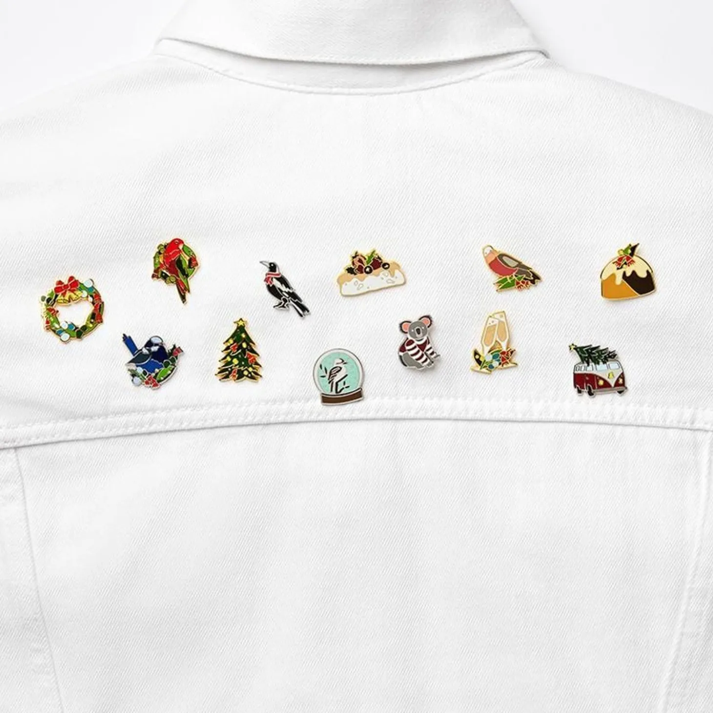 An Australian Christmas Complete Enamel Pin Pack - 12 Piece