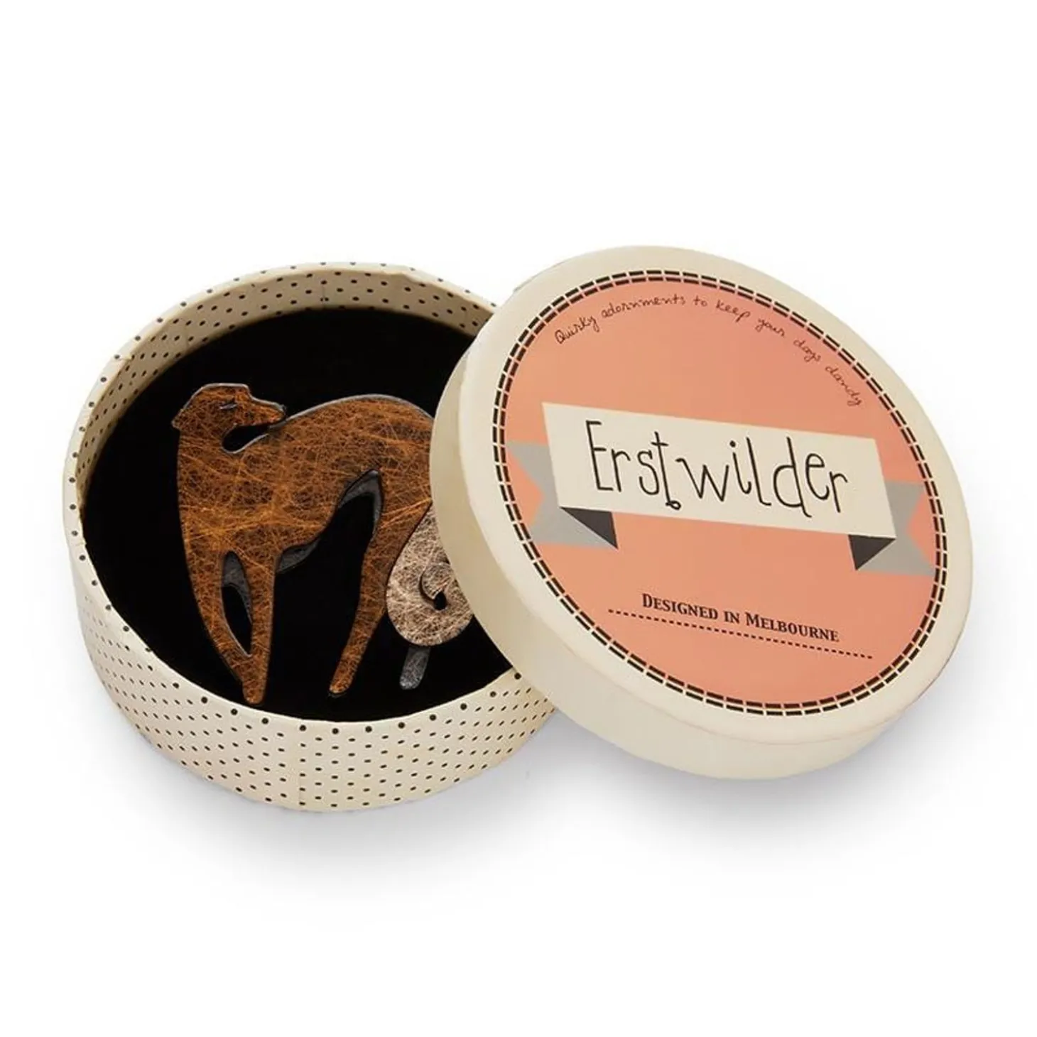 Autumnal Symphony Greyhound Brooch