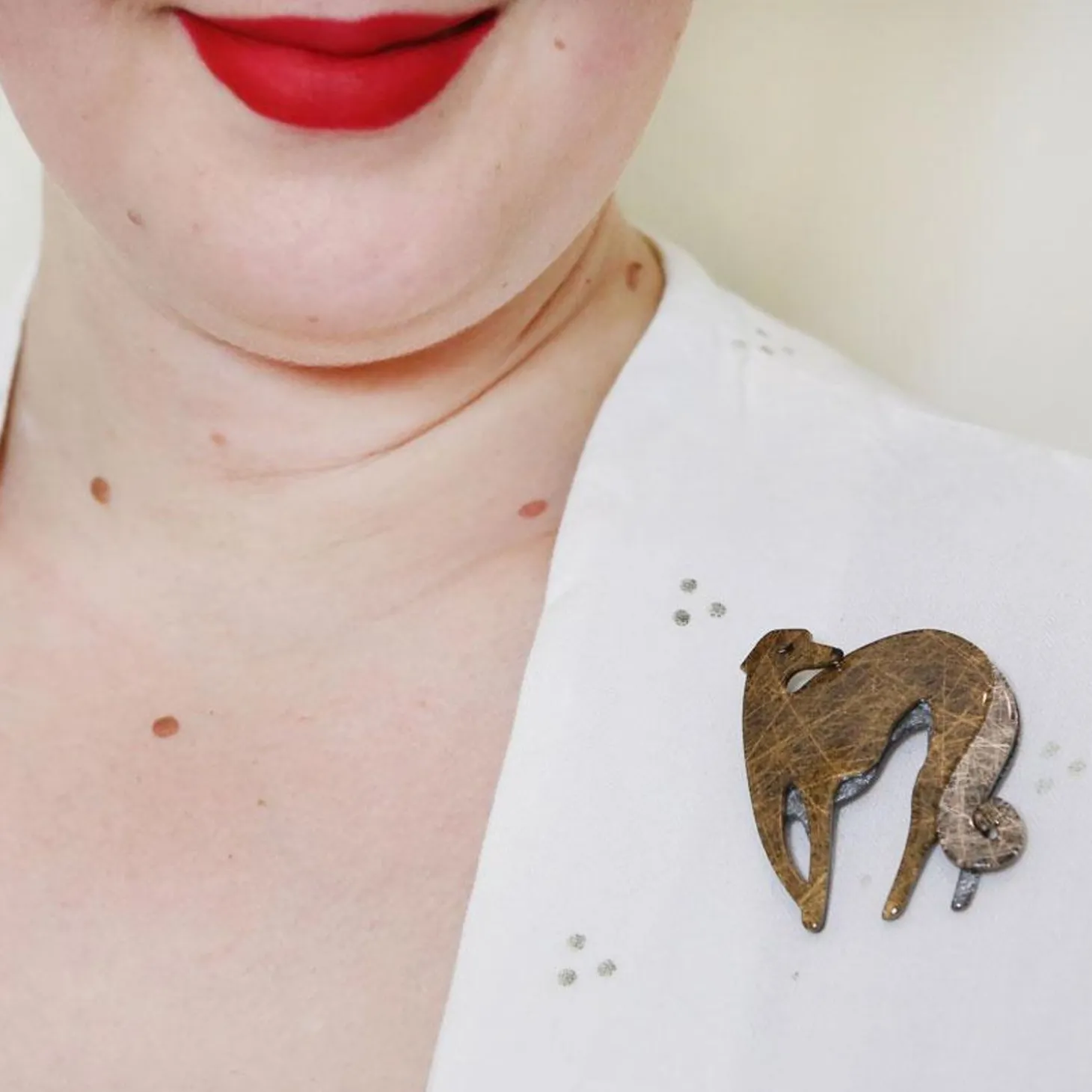Autumnal Symphony Greyhound Brooch
