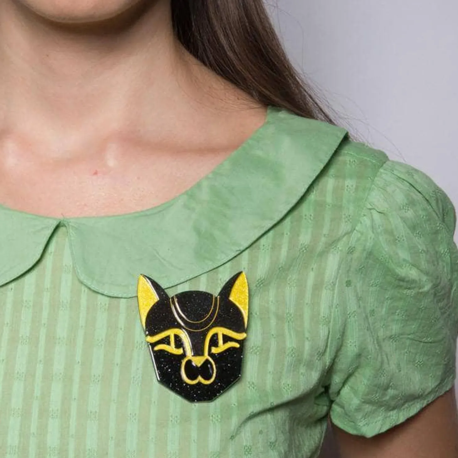 Bast From The Past Cat Brooch