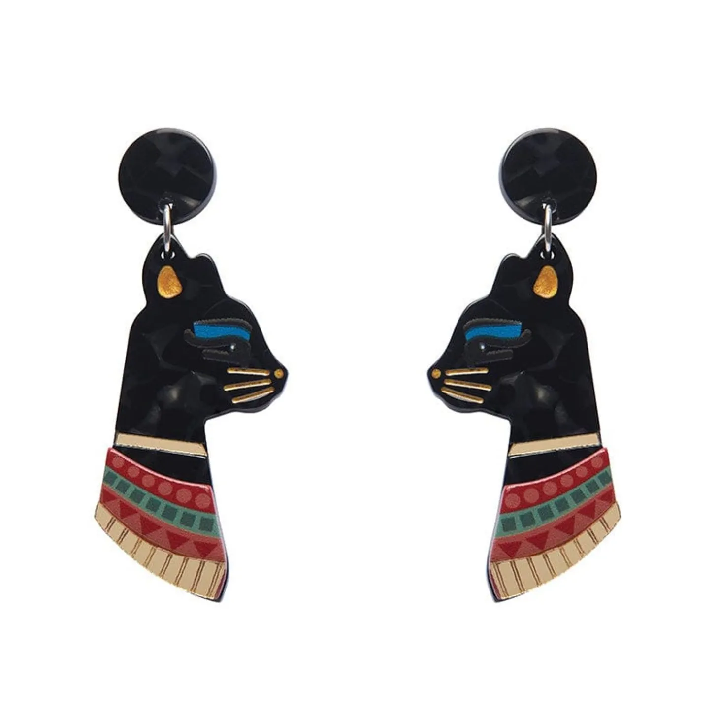 Bastet The Protector Drop Earrings