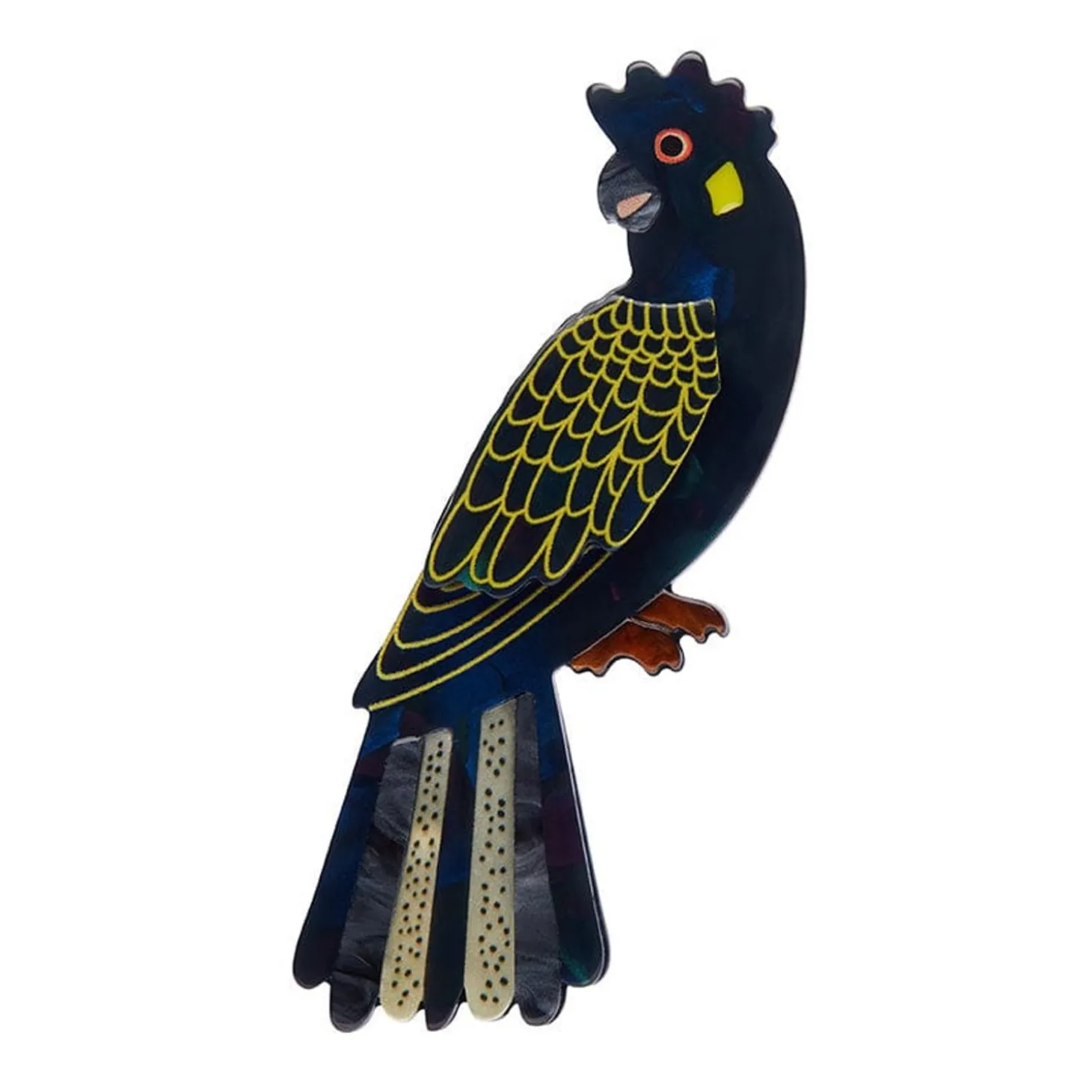Bella The Black Cockatoo Brooch