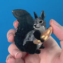 Bellisimo Black Squirrel Brooch