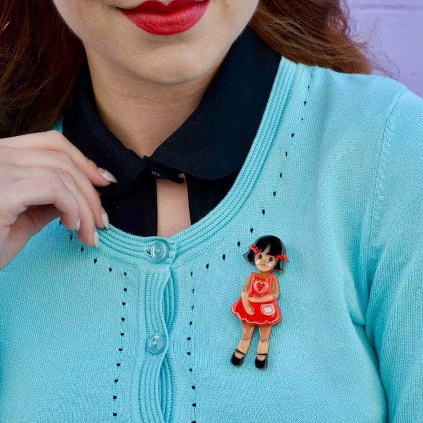Bendy Wendy Doll Brooch