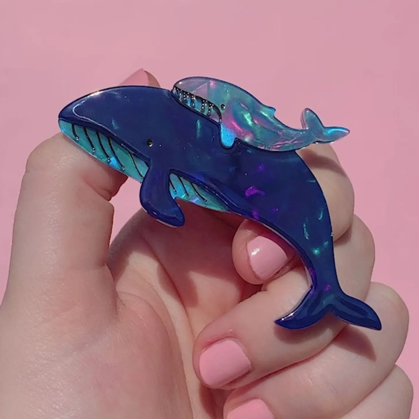 Benevolent Behemoths Blue Whale Brooch