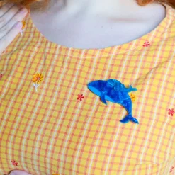 Benevolent Behemoths Blue Whale Brooch