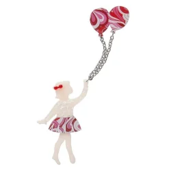 Bev And The Flying Balloon Brooch