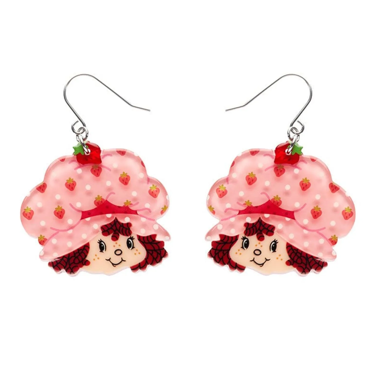 Big Adorable Strawberry Smile Drop Earrings