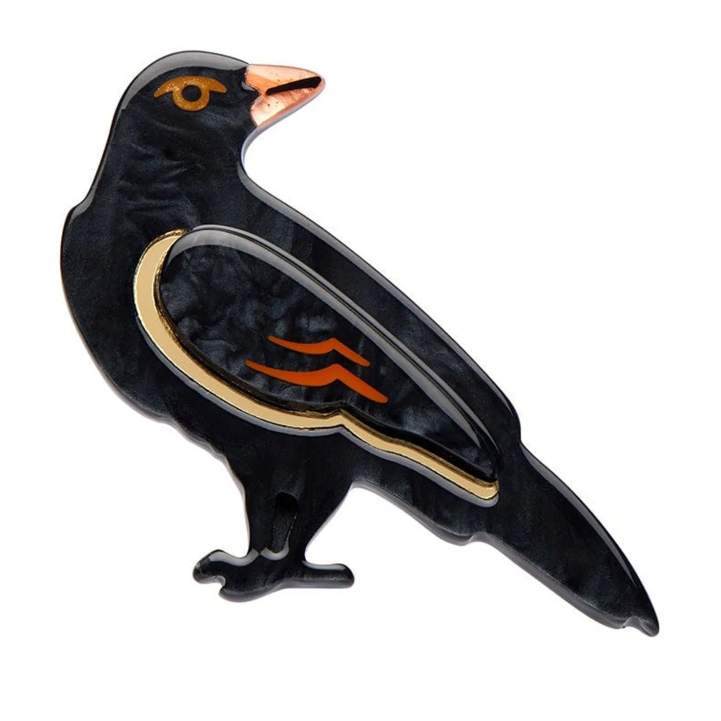 Black As Night Brooch