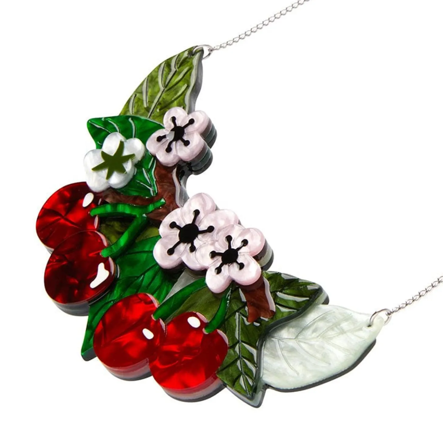Blossoming Cherries Statement Necklace