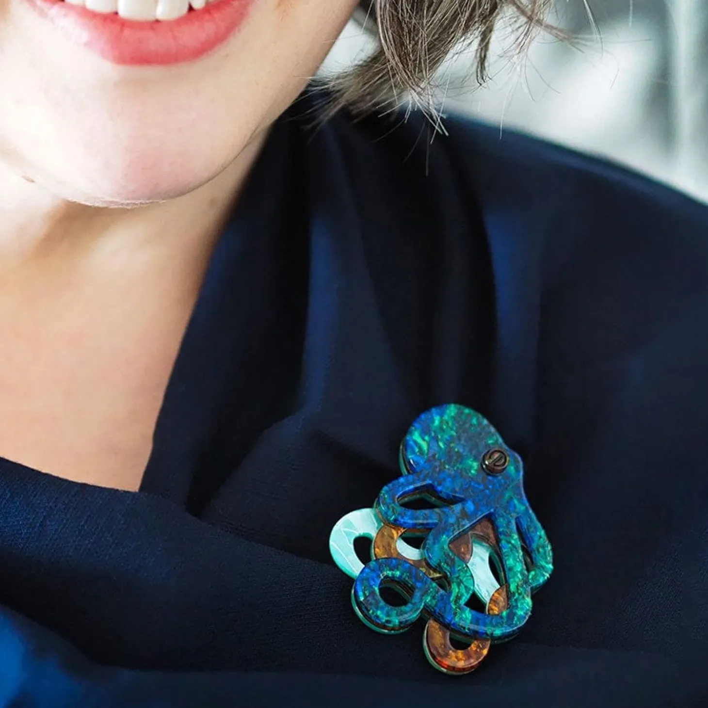Blue Blood Brooch