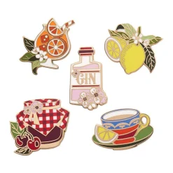 Botanical Fruit Enamel Pin Pack - 5 Piece