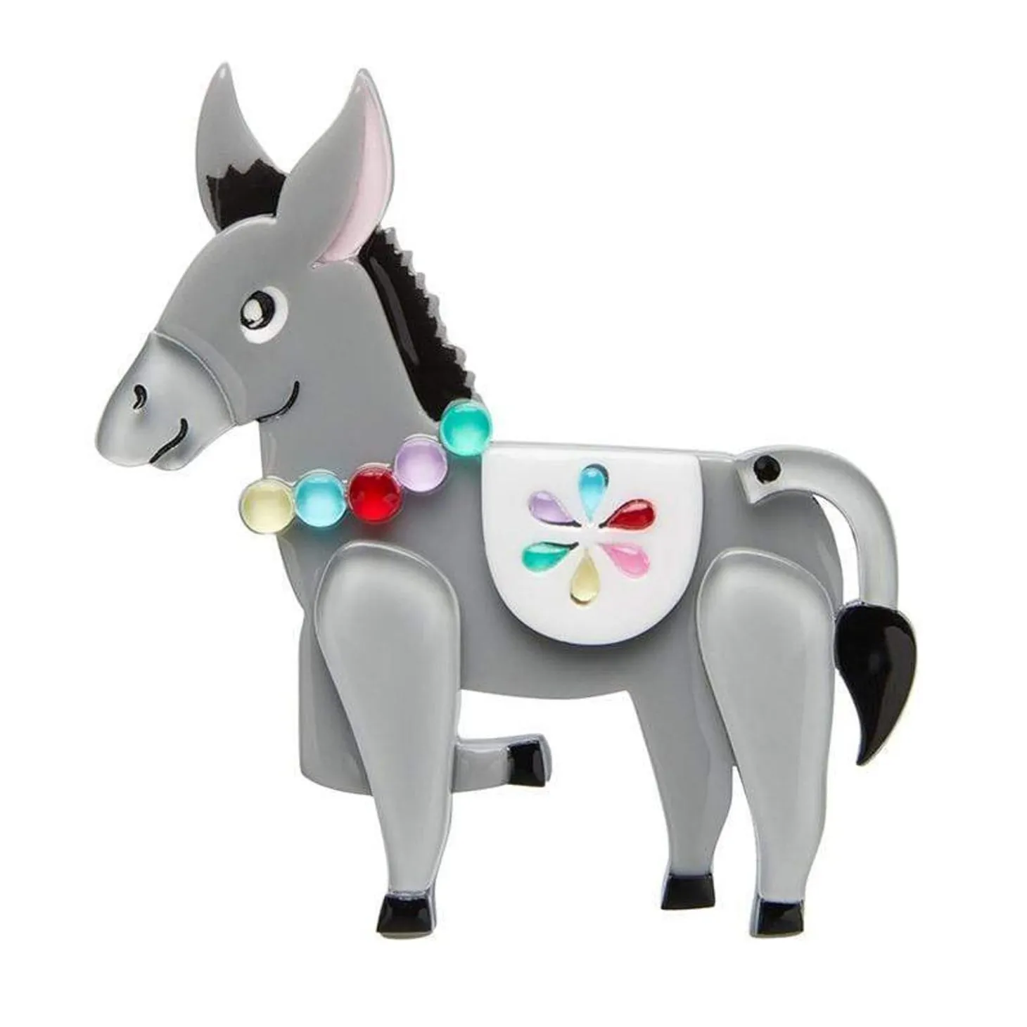 Brave Burro Donkey Brooch
