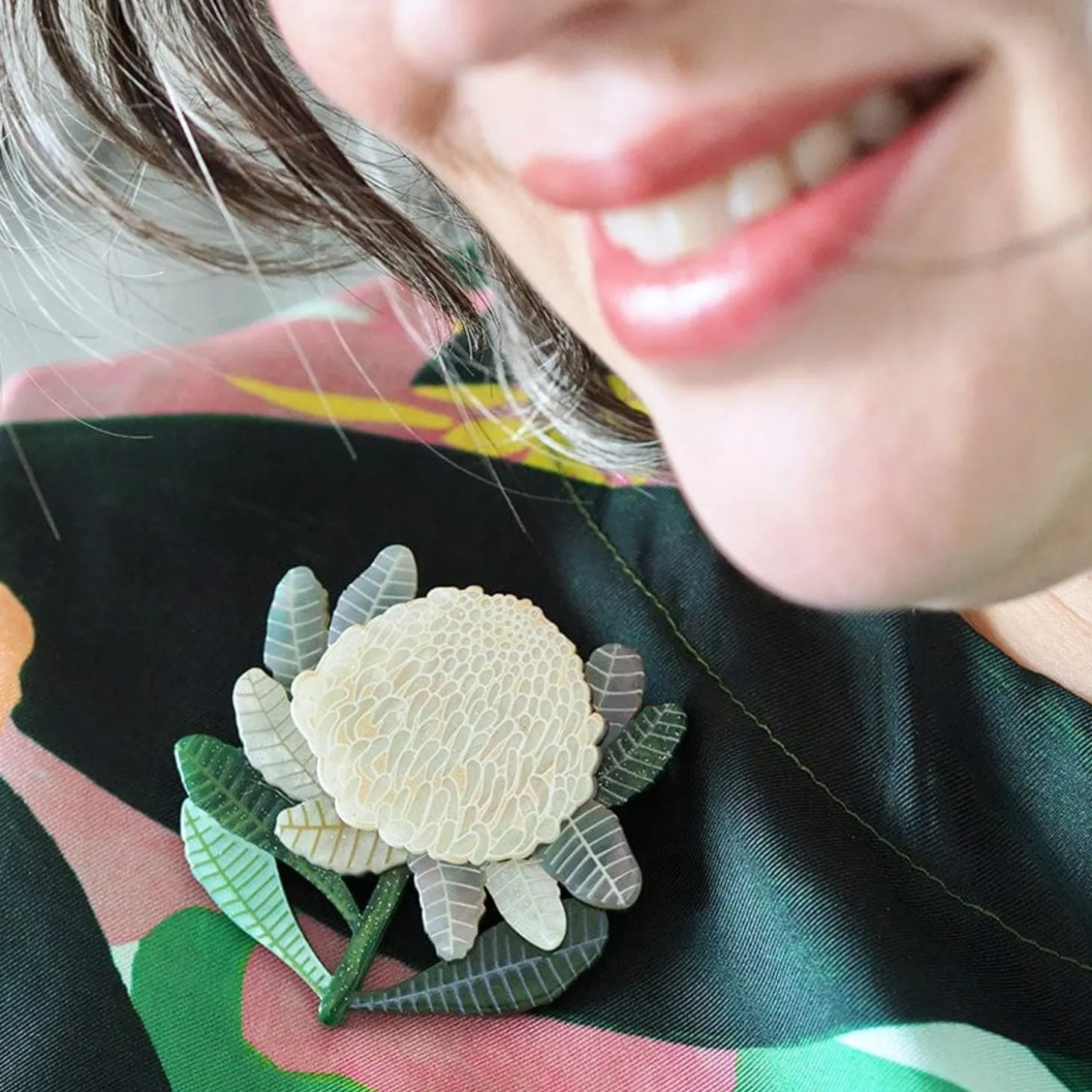 Bridal Gown Botanical Brooch