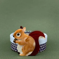 Bright-Eyed And Bushy Tailed Brooch