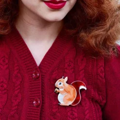 Bright-Eyed And Bushy Tailed Brooch
