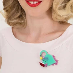 Bright-Eyed Bibliophile Brooch