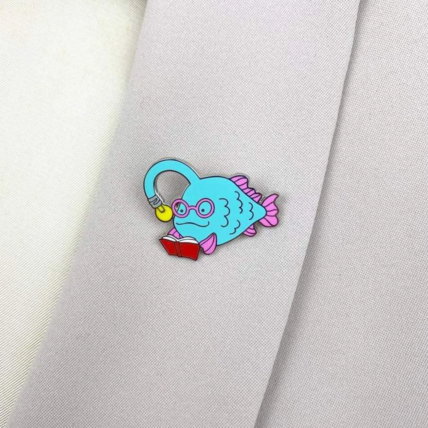 Bright-Eyed Bibliophile Enamel Pin
