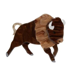 Buffalo Bull Brooch