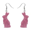 Bunny Ripple Resin Drop Earrings - Mauve
