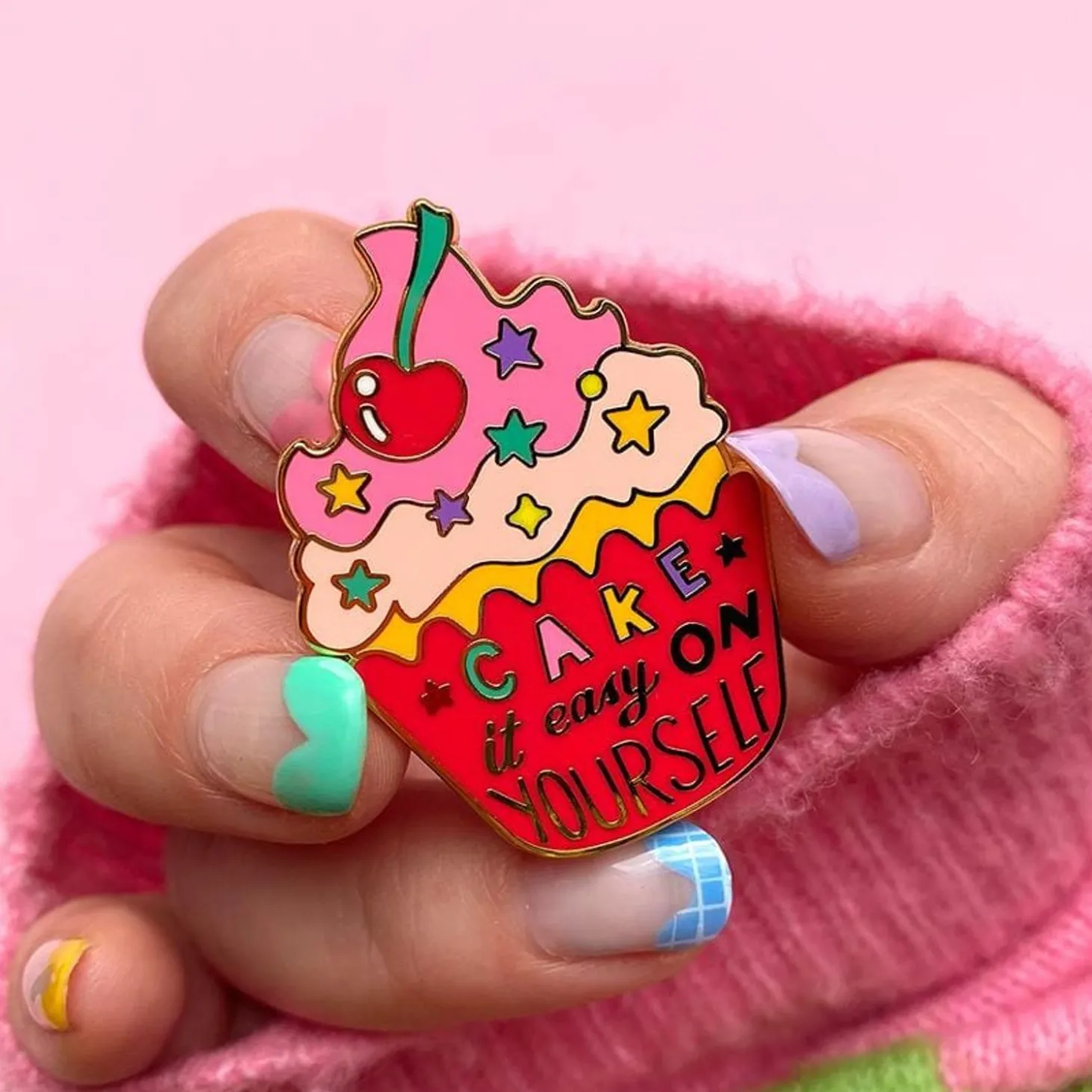 Cake It Easy On Yourself Enamel Pin