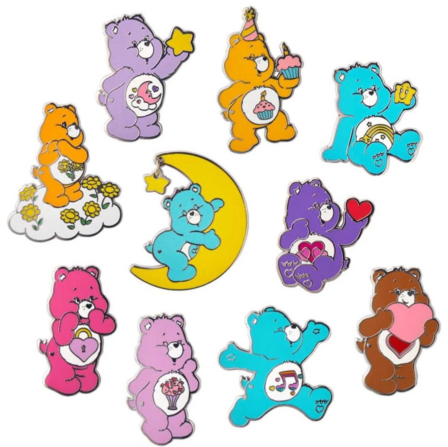 Care Bears Enamel Pin Pack - 10 Piece