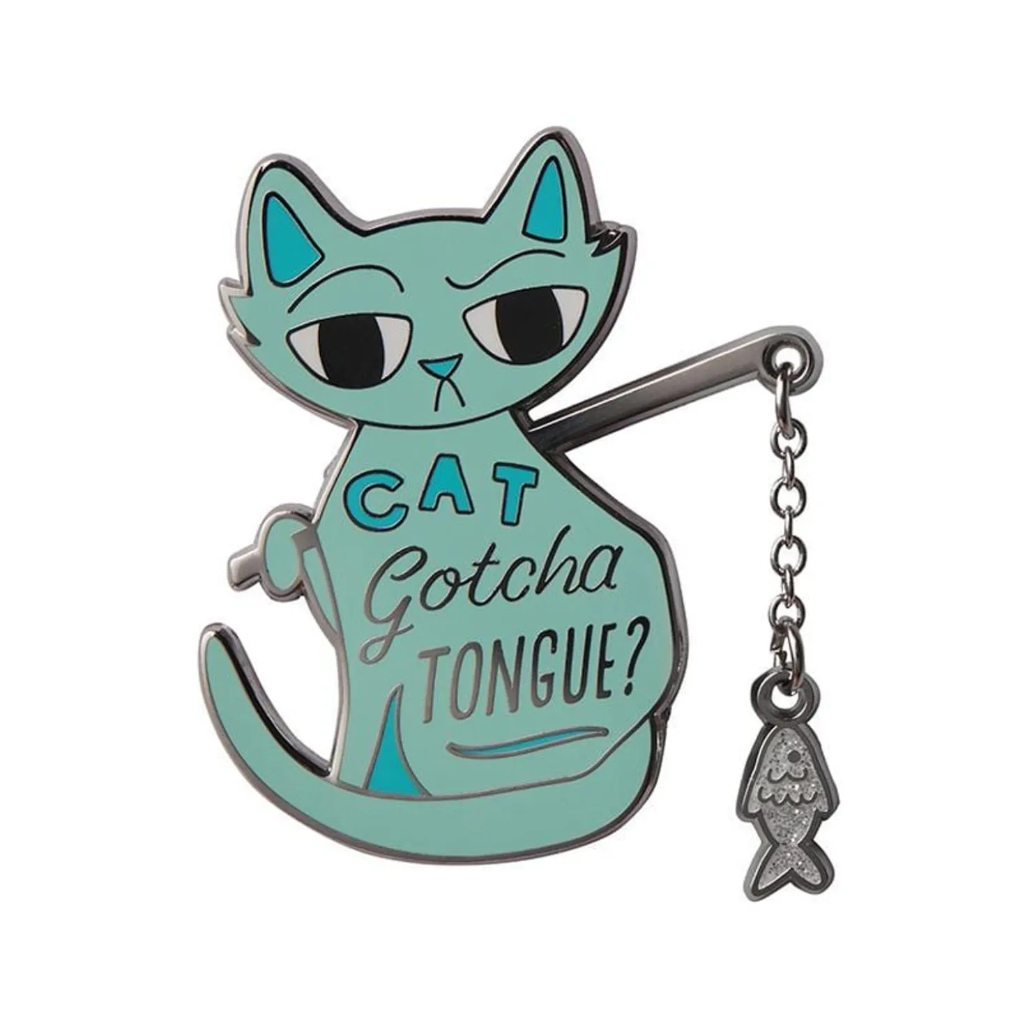 Cat Got Your Tongue Enamel Pin