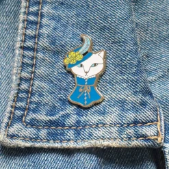 Cat In A Hat Enamel Pin