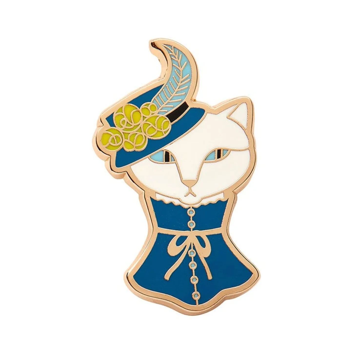 Cat In A Hat Enamel Pin