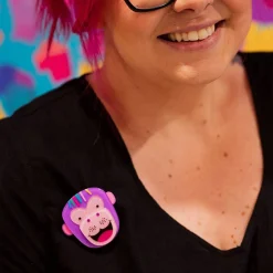 Charlie The Chimp Brooch
