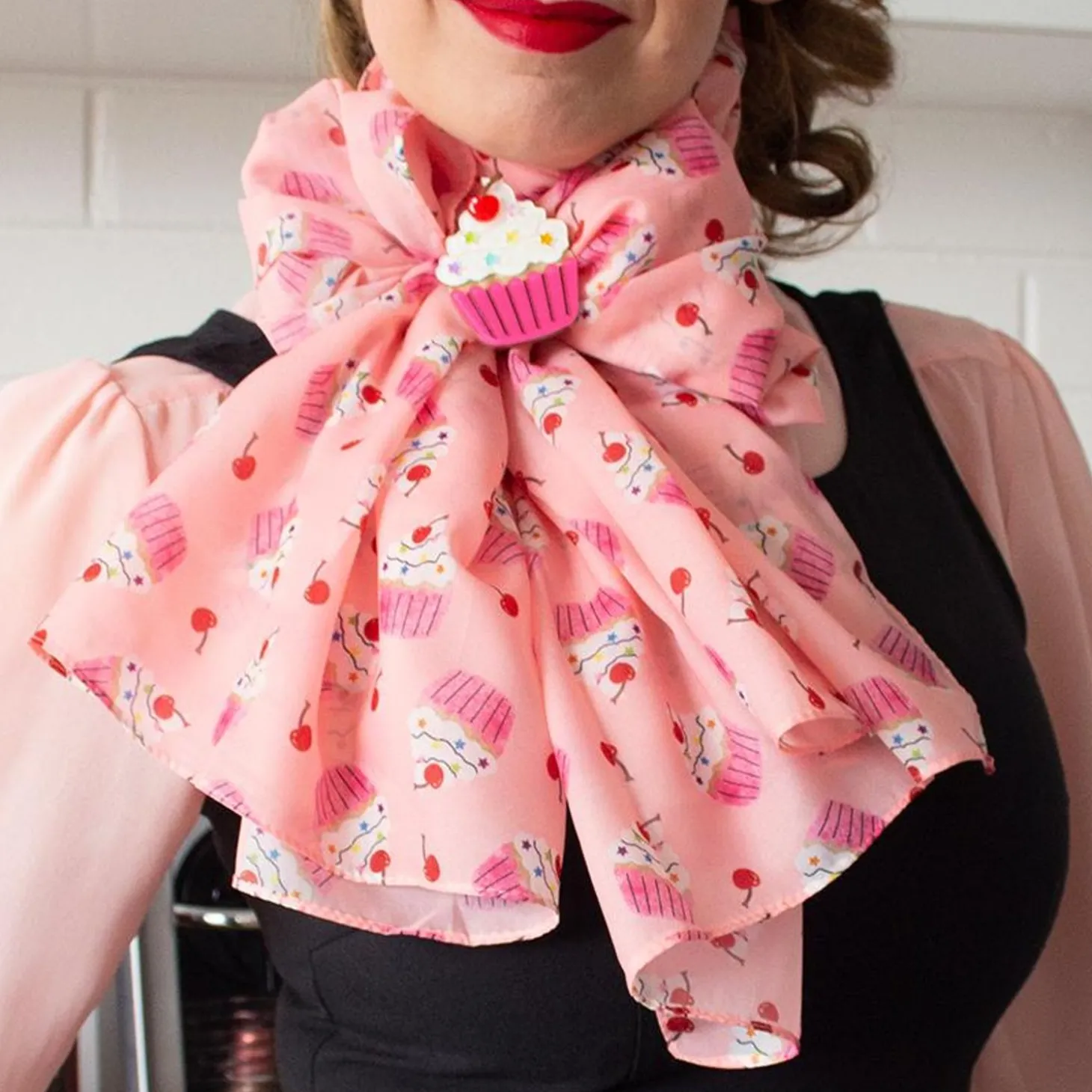 Cherry On Top Neck Scarf