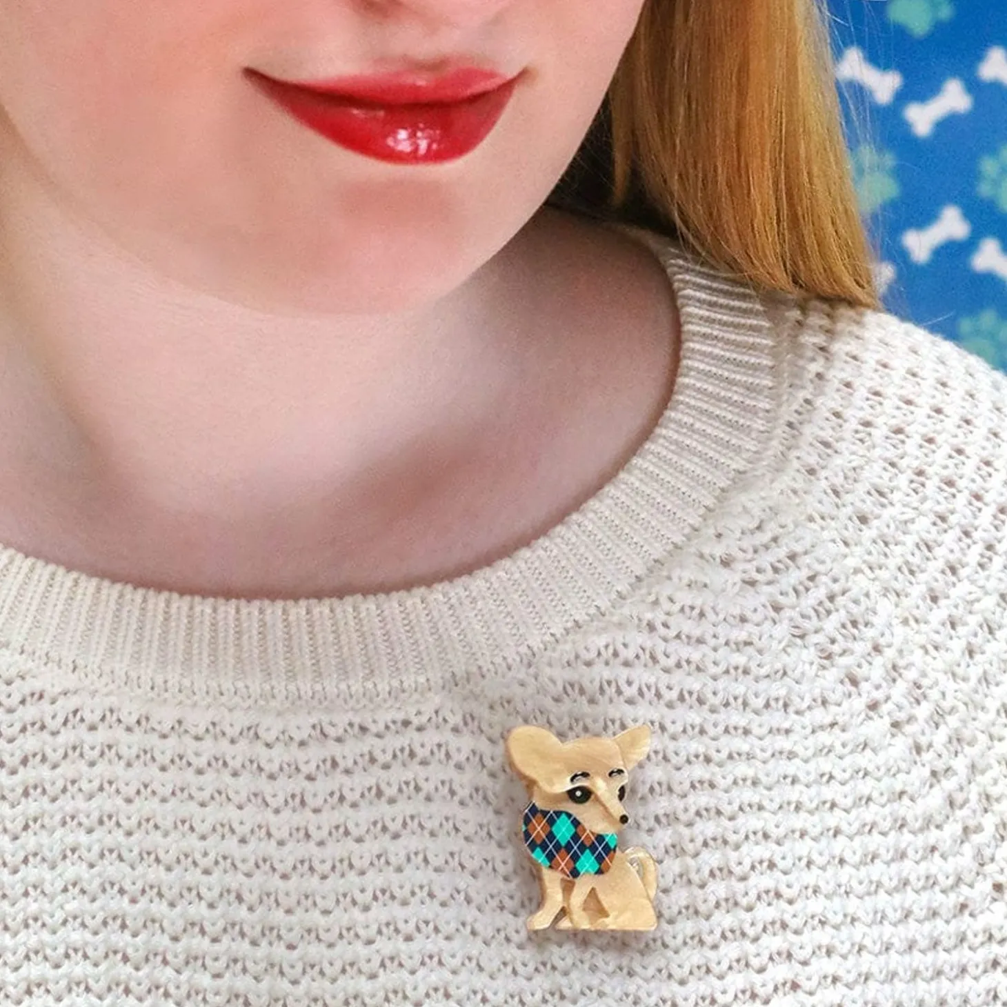 Chi Chi Chihuahua Mini Brooch