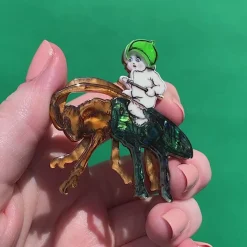 Christmas Beetle Brooch