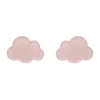 Cloud Glitter Resin Stud Earrings - Pink